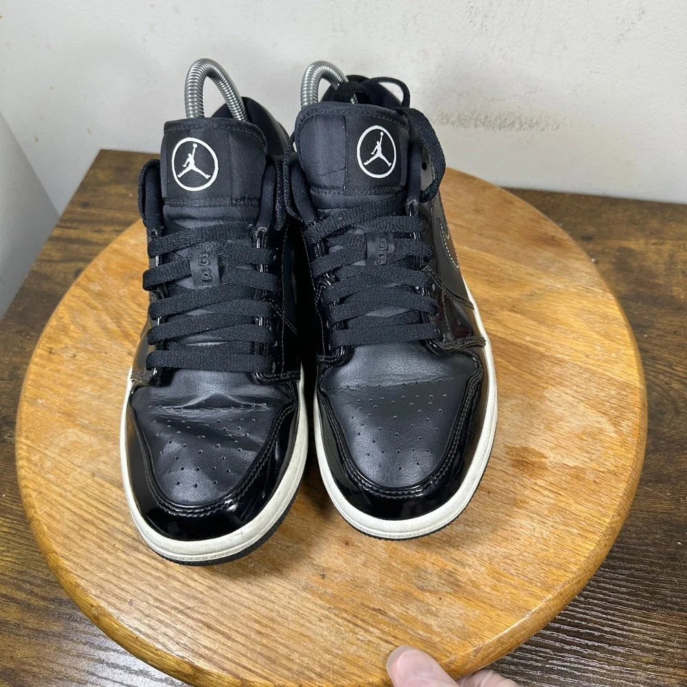 Air Jordan 1 Low All-Star 2021 Black White Patent Leather DD1650-001 Mens 7